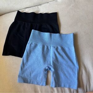 Biker shorts set black/ blue